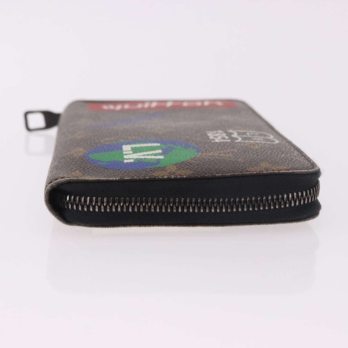 LOUIS VUITTON Monogram Logo Story Zippy Organizer Wallet M67826 LV Auth 191538M