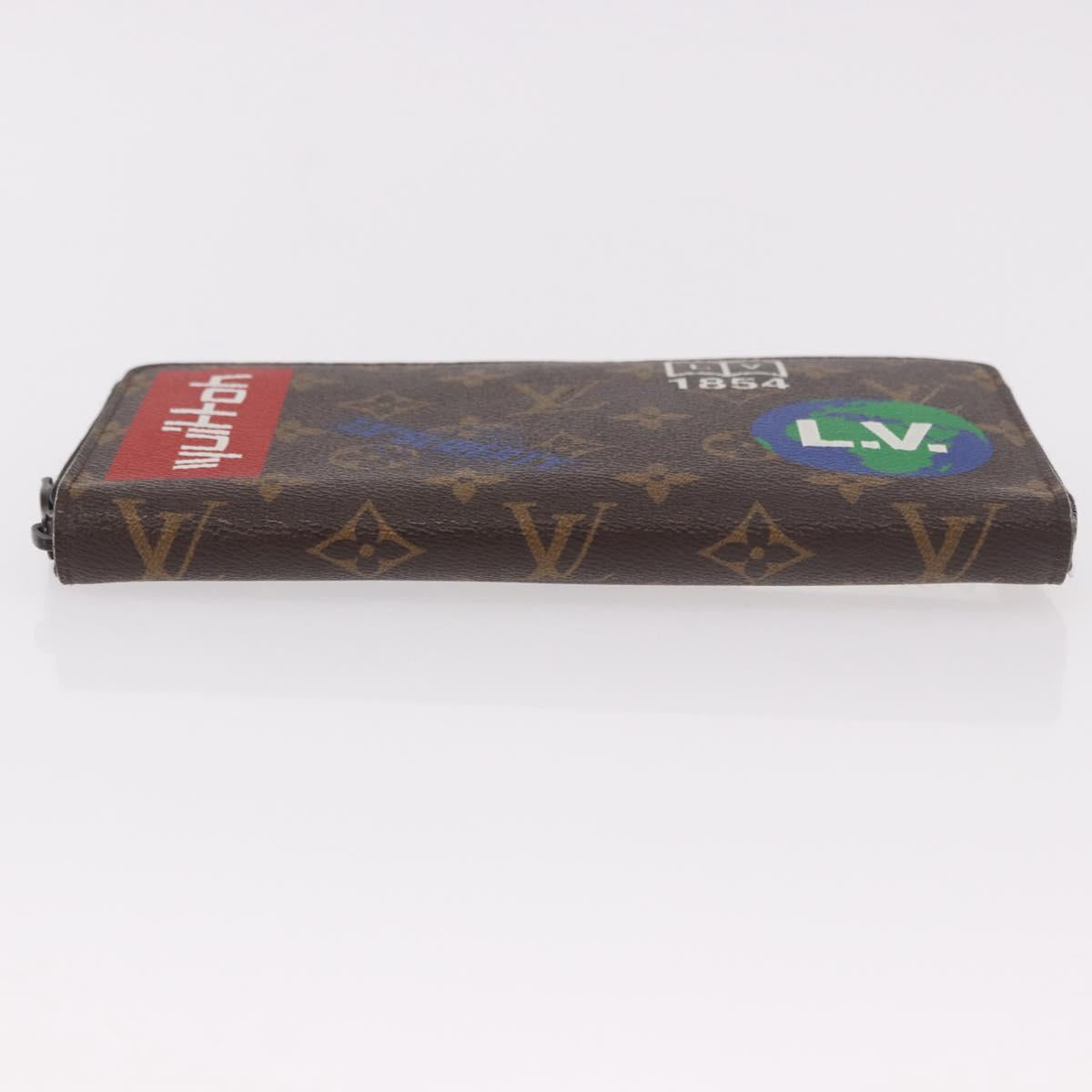 LOUIS VUITTON Monogram Logo Story Zippy Organizer Wallet M67826 LV Auth 191538M