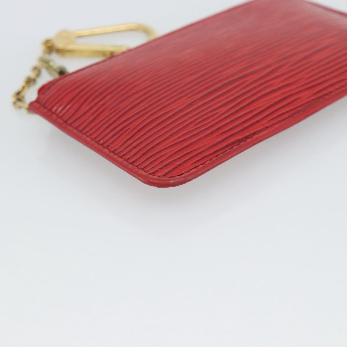 LOUIS VUITTON Epi Pochette Cles Coin Purse Red M63807 LV Auth 191541