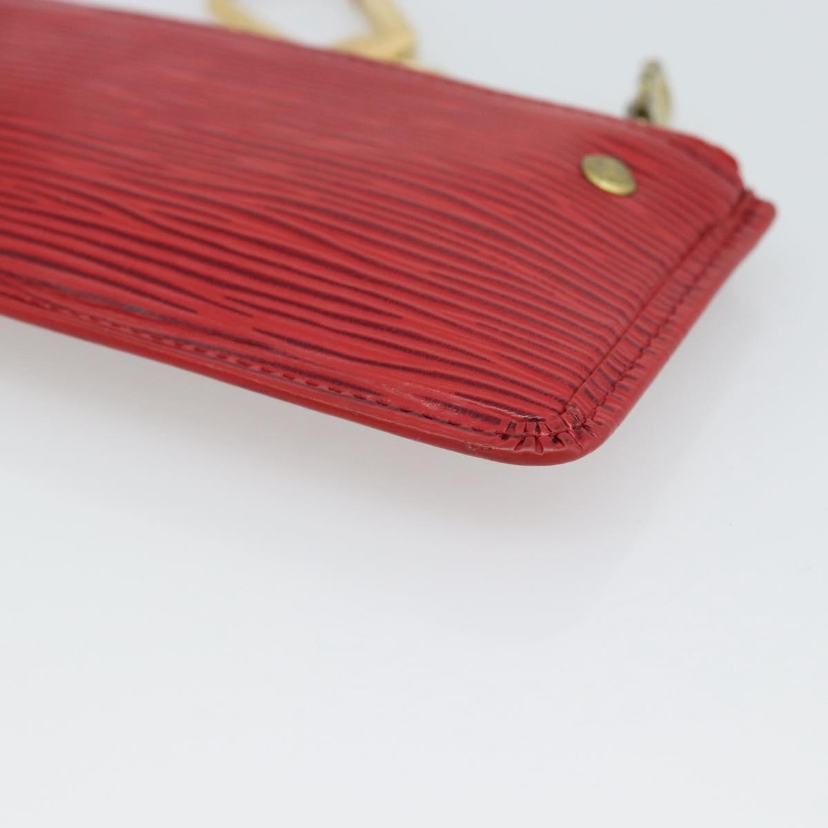 LOUIS VUITTON Epi Pochette Cles Coin Purse Red M63807 LV Auth 191541