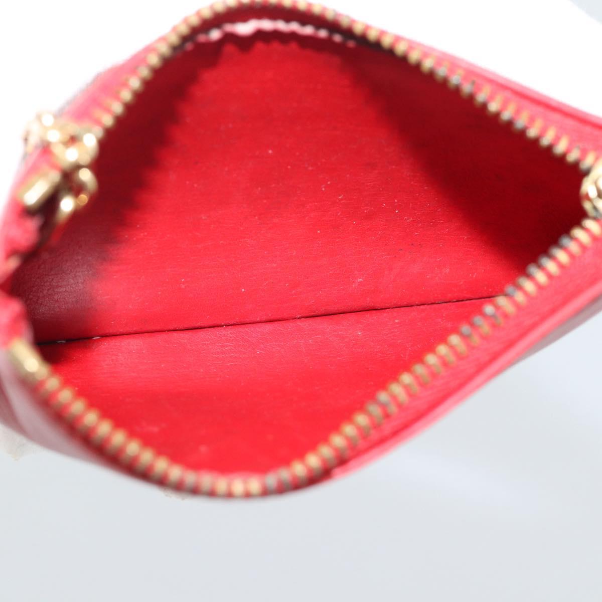 LOUIS VUITTON Epi Pochette Cles Coin Purse Red M63807 LV Auth 191541