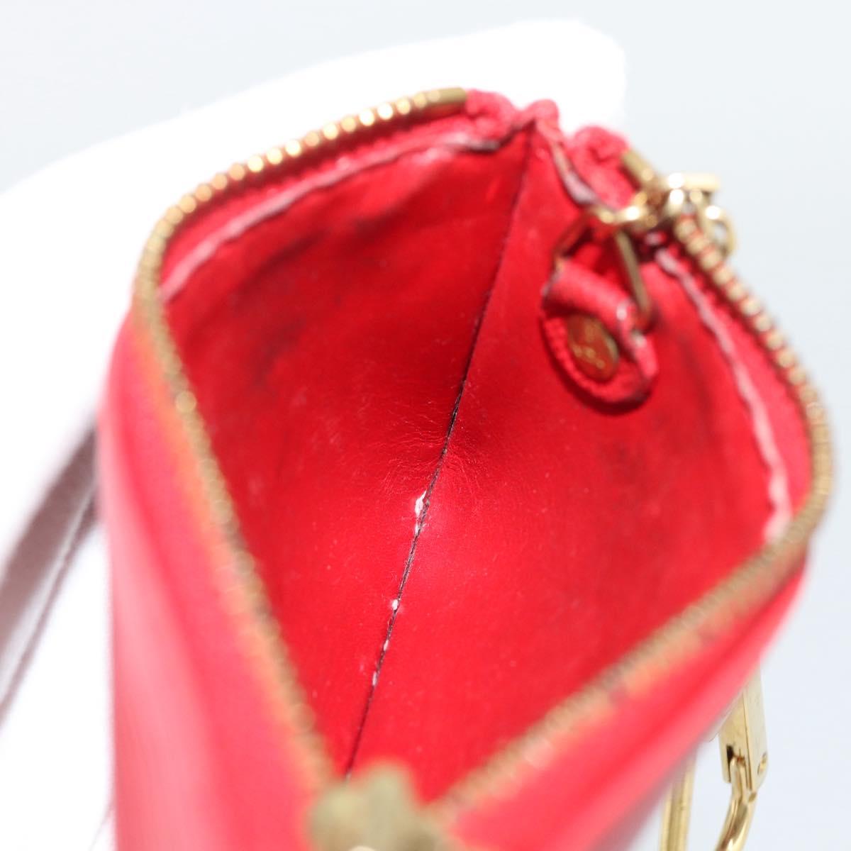 LOUIS VUITTON Epi Pochette Cles Coin Purse Red M63807 LV Auth 191541