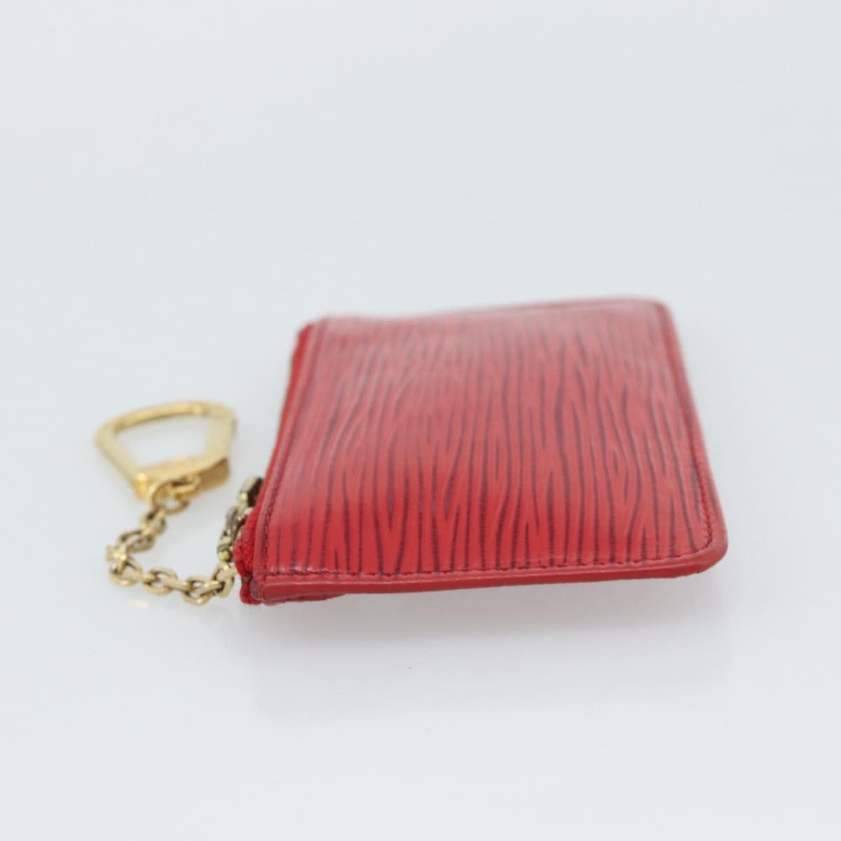 LOUIS VUITTON Epi Pochette Cles Coin Purse Red M63807 LV Auth 191541
