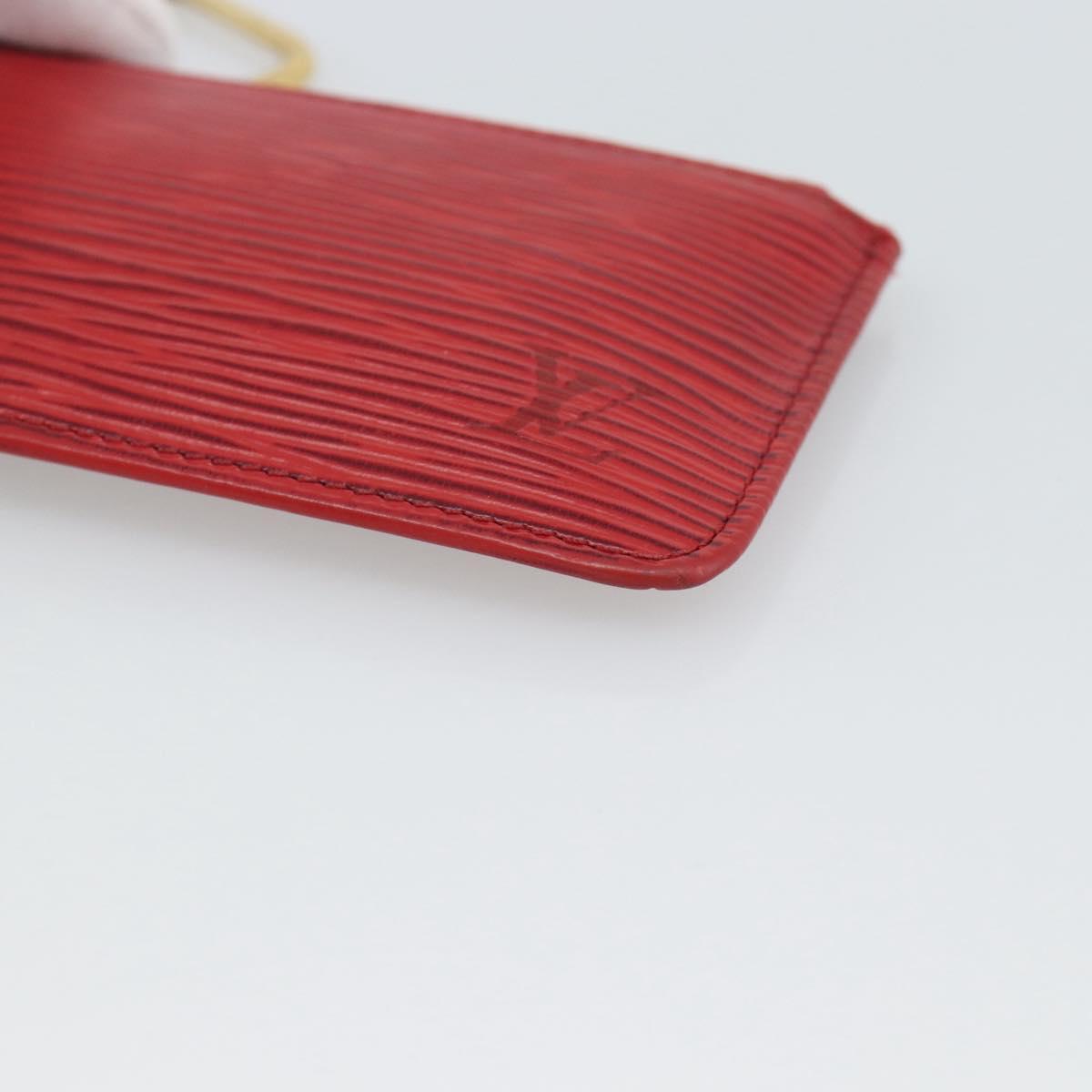 LOUIS VUITTON Epi Pochette Cles Coin Purse Red M63807 LV Auth 191541