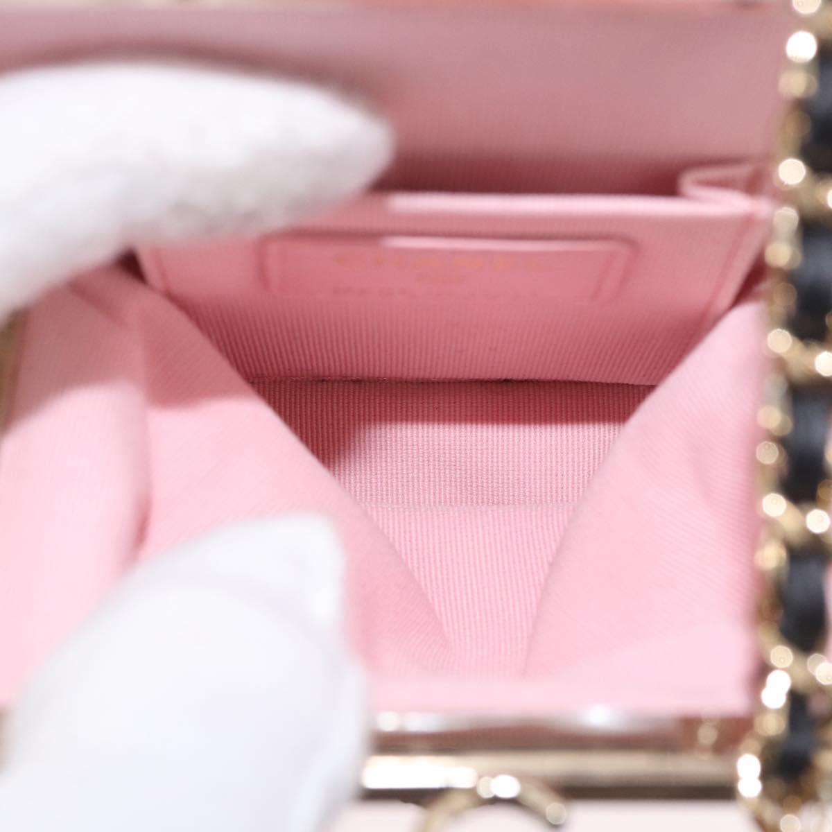 CHANEL Matelasse Chain Shoulder Bag Lamb Skin Black Gold CC Auth 191542SM
