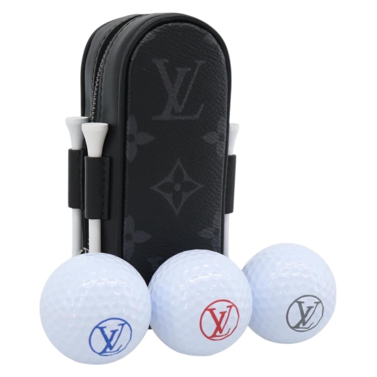 LOUIS VUITTON Monogram Eclipse Set golf Andrews Golf Ball GI0344 LV Auth 191545M