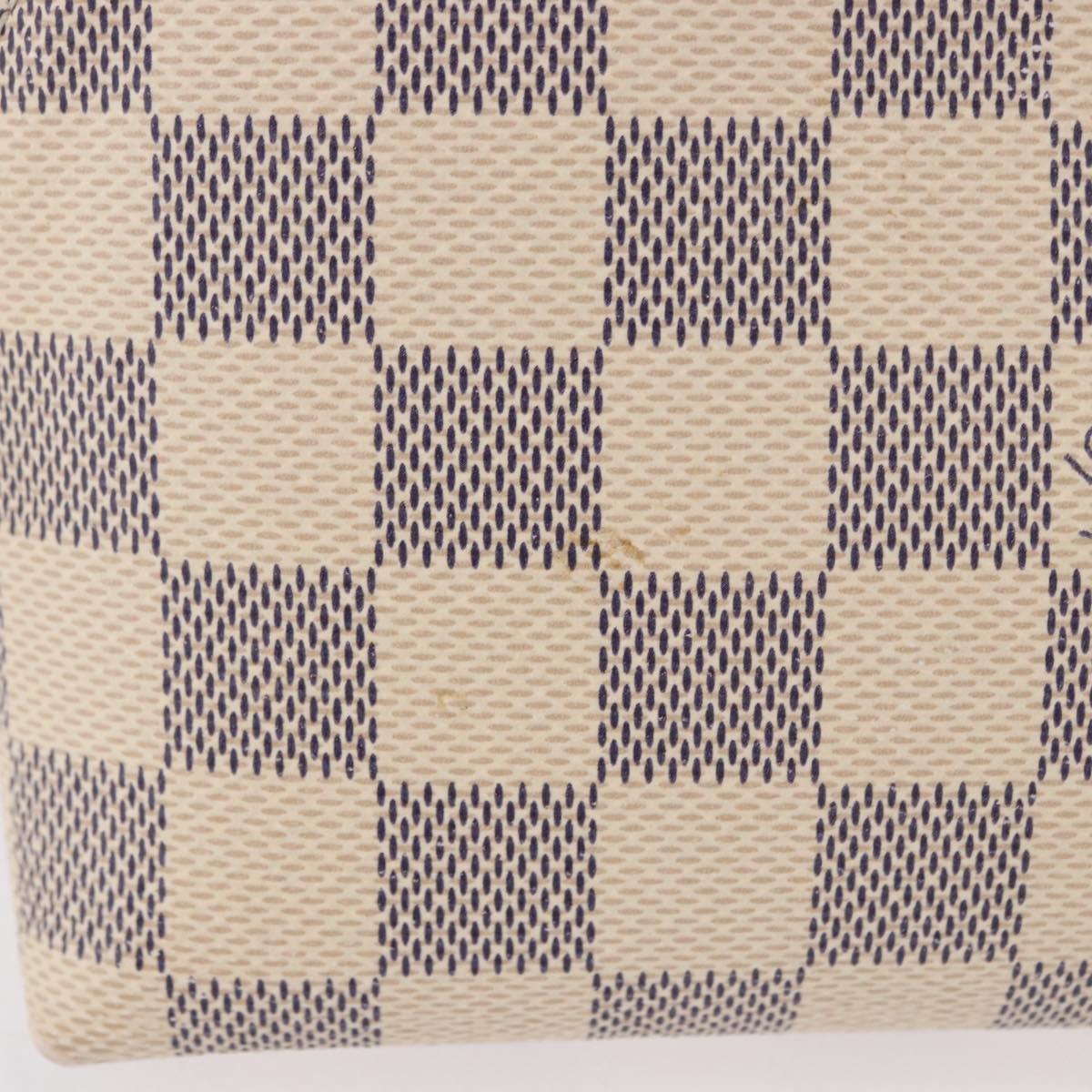 LOUIS VUITTON Damier Azur Pochette Cosmetic PM Pouch N60024 LV Auth 191553