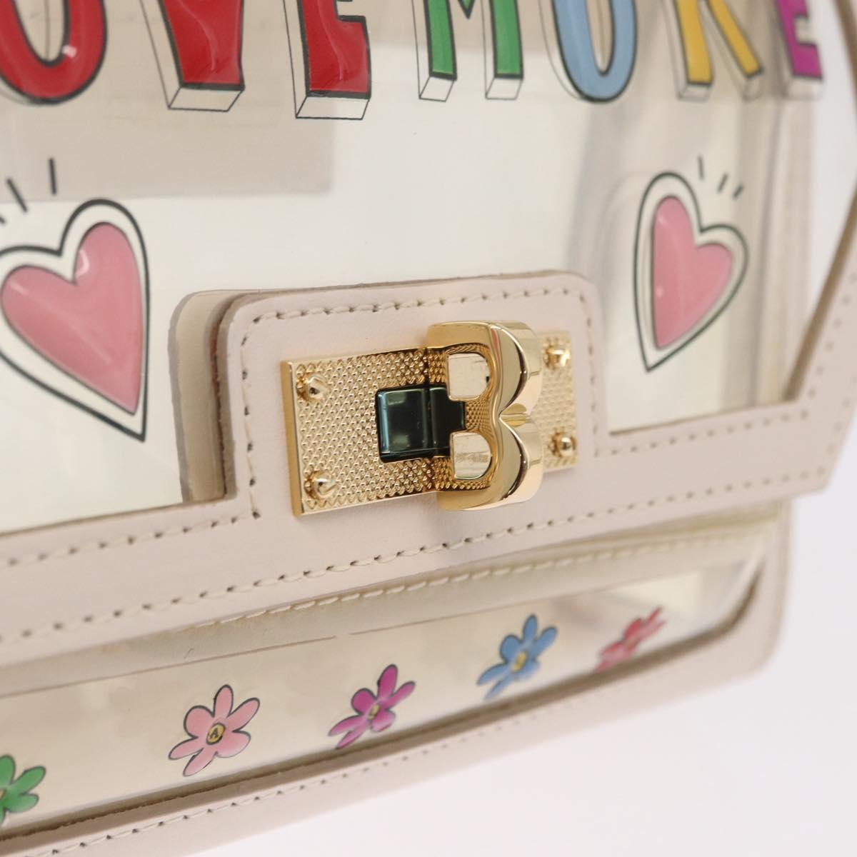 BALLY Waist Bag Vinyl Clear Gold Auth 191554A