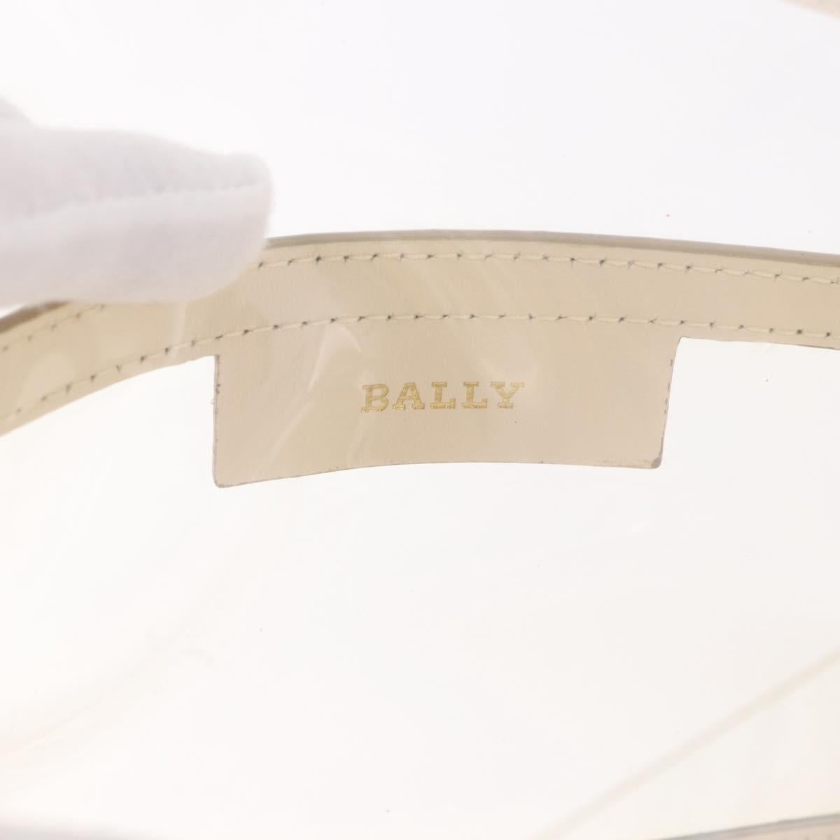 BALLY Waist Bag Vinyl Clear Gold Auth 191554A