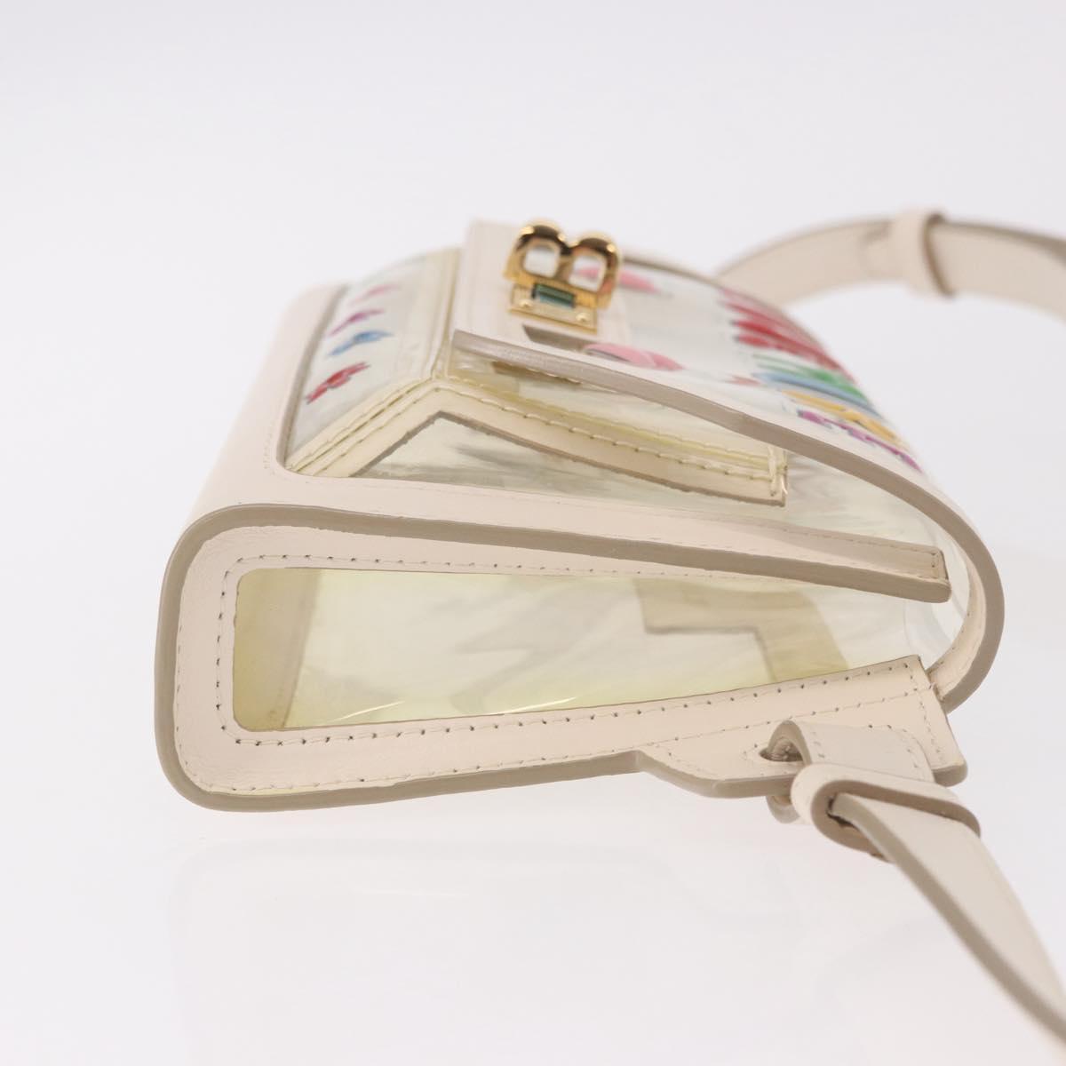 BALLY Waist Bag Vinyl Clear Gold Auth 191554A