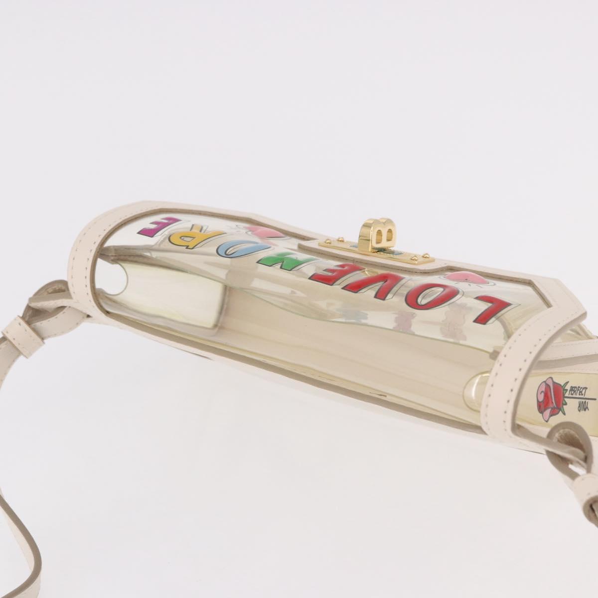 BALLY Waist Bag Vinyl Clear Gold Auth 191554A