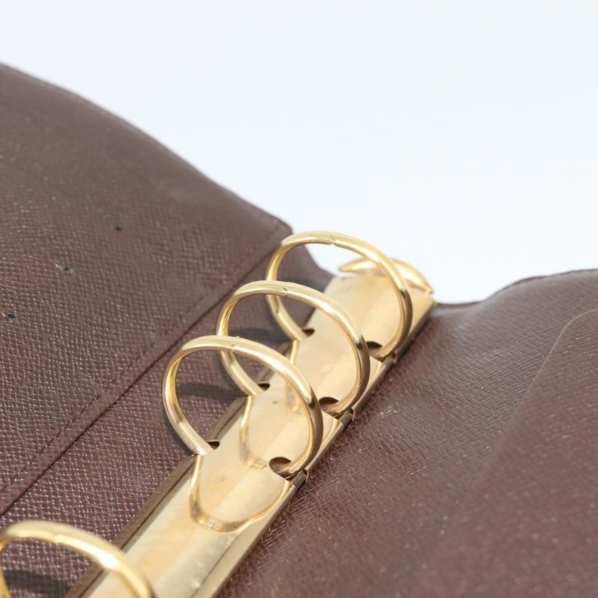 LOUIS VUITTON Damier Ebene Agenda MM Day Planner Cover R20240 LV Auth 191555