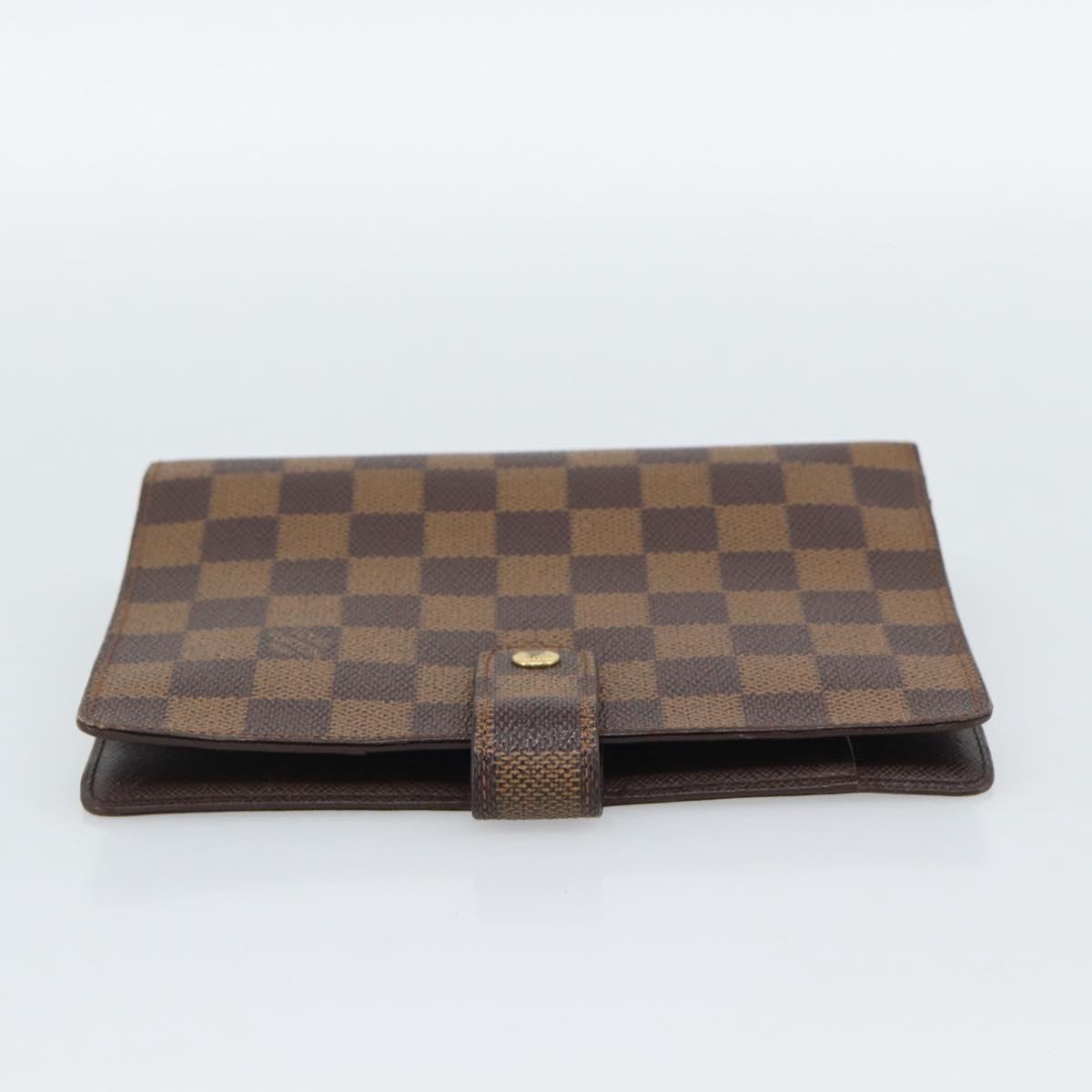 LOUIS VUITTON Damier Ebene Agenda MM Day Planner Cover R20240 LV Auth 191555