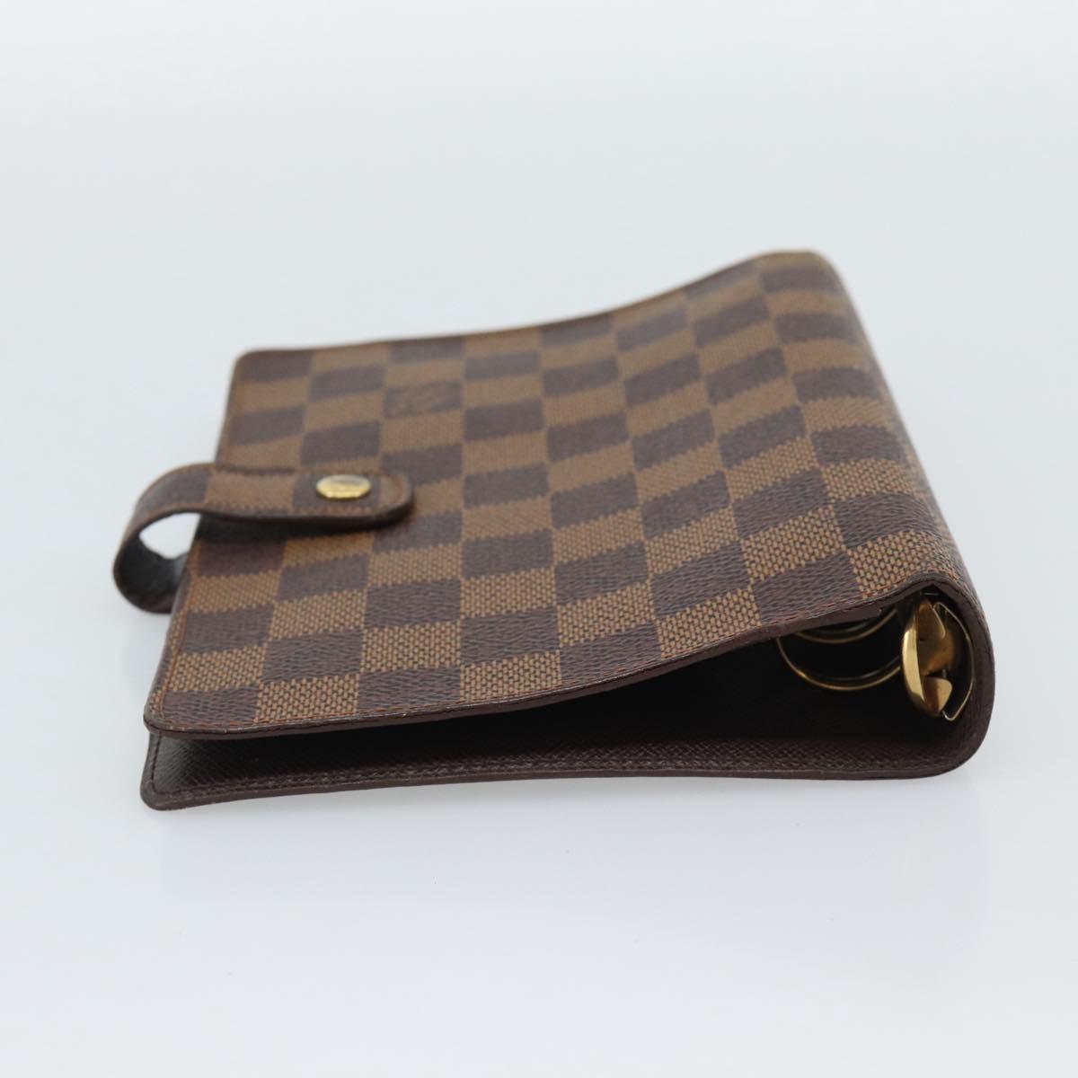 LOUIS VUITTON Damier Ebene Agenda MM Day Planner Cover R20240 LV Auth 191555