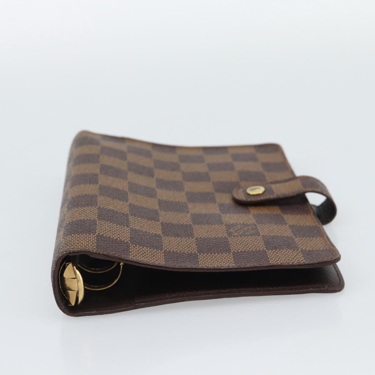 LOUIS VUITTON Damier Ebene Agenda MM Day Planner Cover R20240 LV Auth 191555