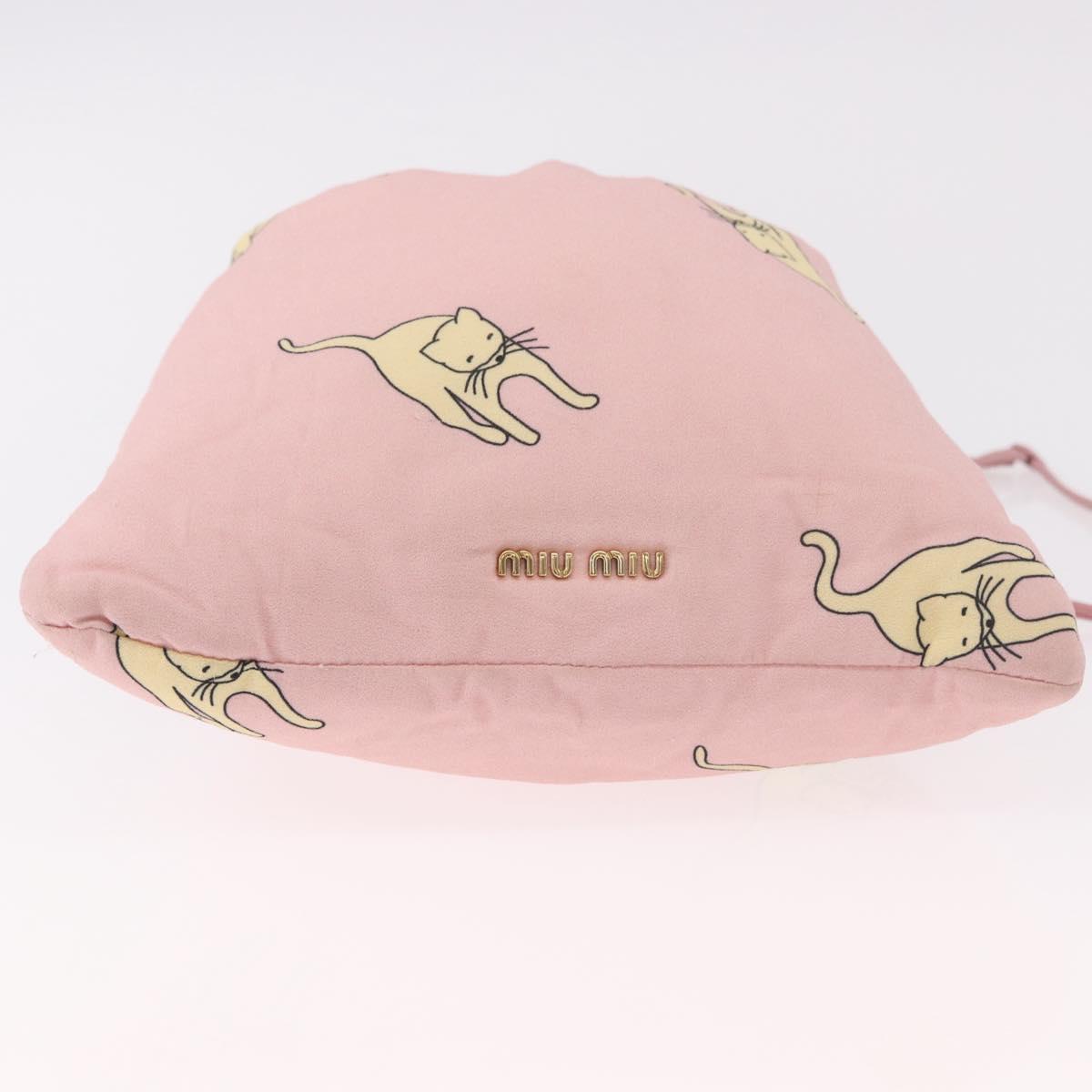 Miu Miu Pouch Cotton Pink Auth 191556