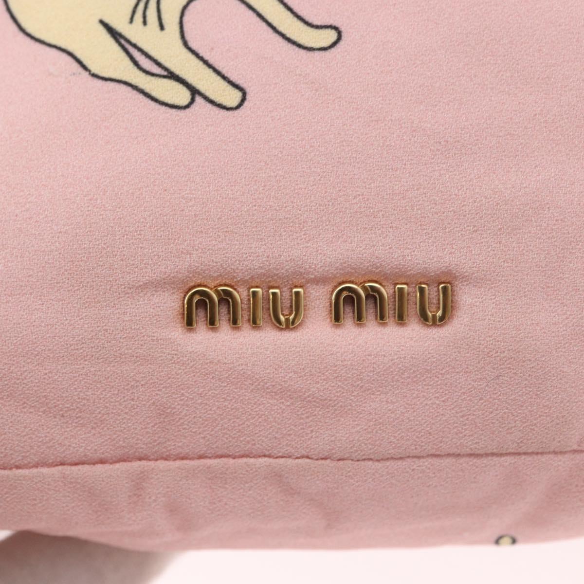 Miu Miu Pouch Cotton Pink Auth 191556