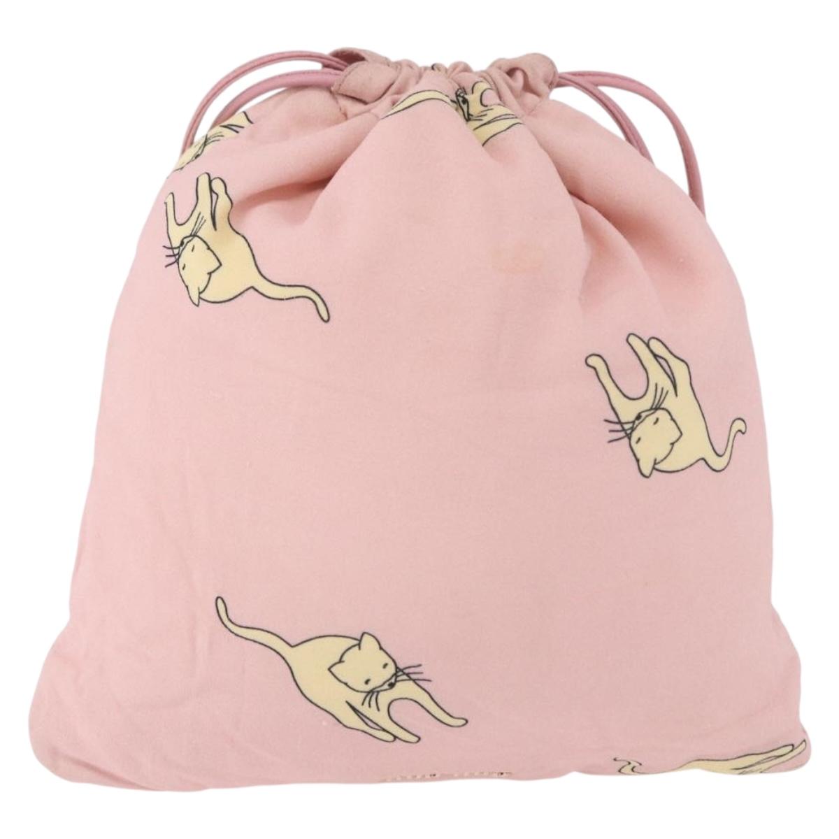 Miu Miu Pouch Cotton Pink Auth 191556