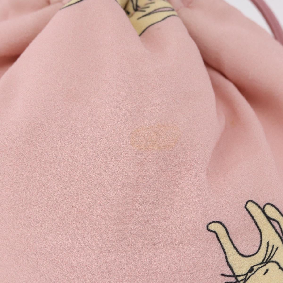 Miu Miu Pouch Cotton Pink Auth 191556