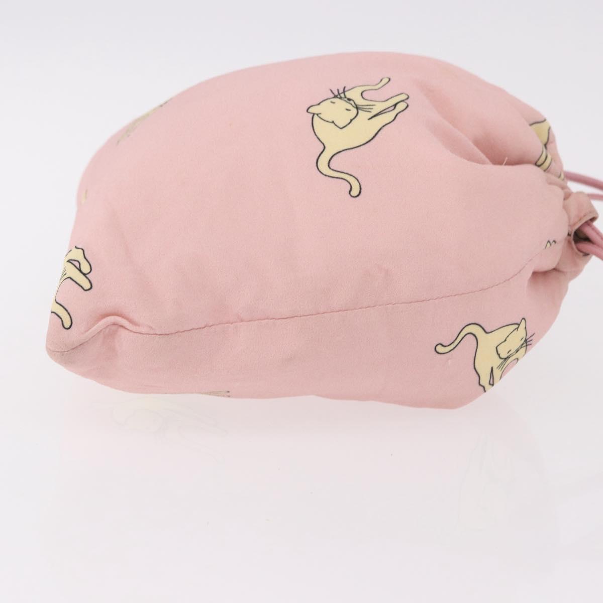 Miu Miu Pouch Cotton Pink Auth 191556
