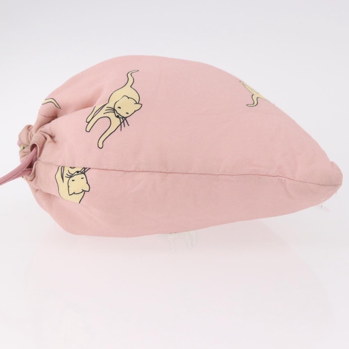 Miu Miu Pouch Cotton Pink Auth 191556