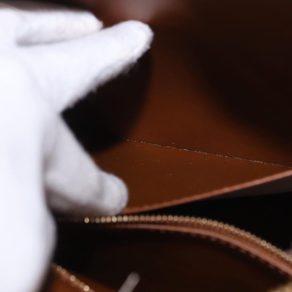 LOUIS VUITTON Monogram Vernis Houston Hand Bag Bronze M91122 LV Auth 191558