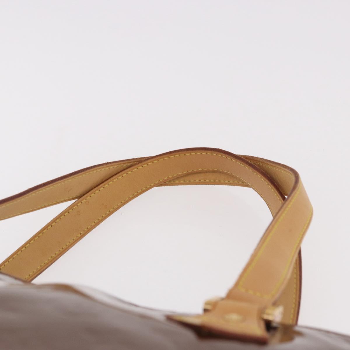 LOUIS VUITTON Monogram Vernis Houston Hand Bag Bronze M91122 LV Auth 191558