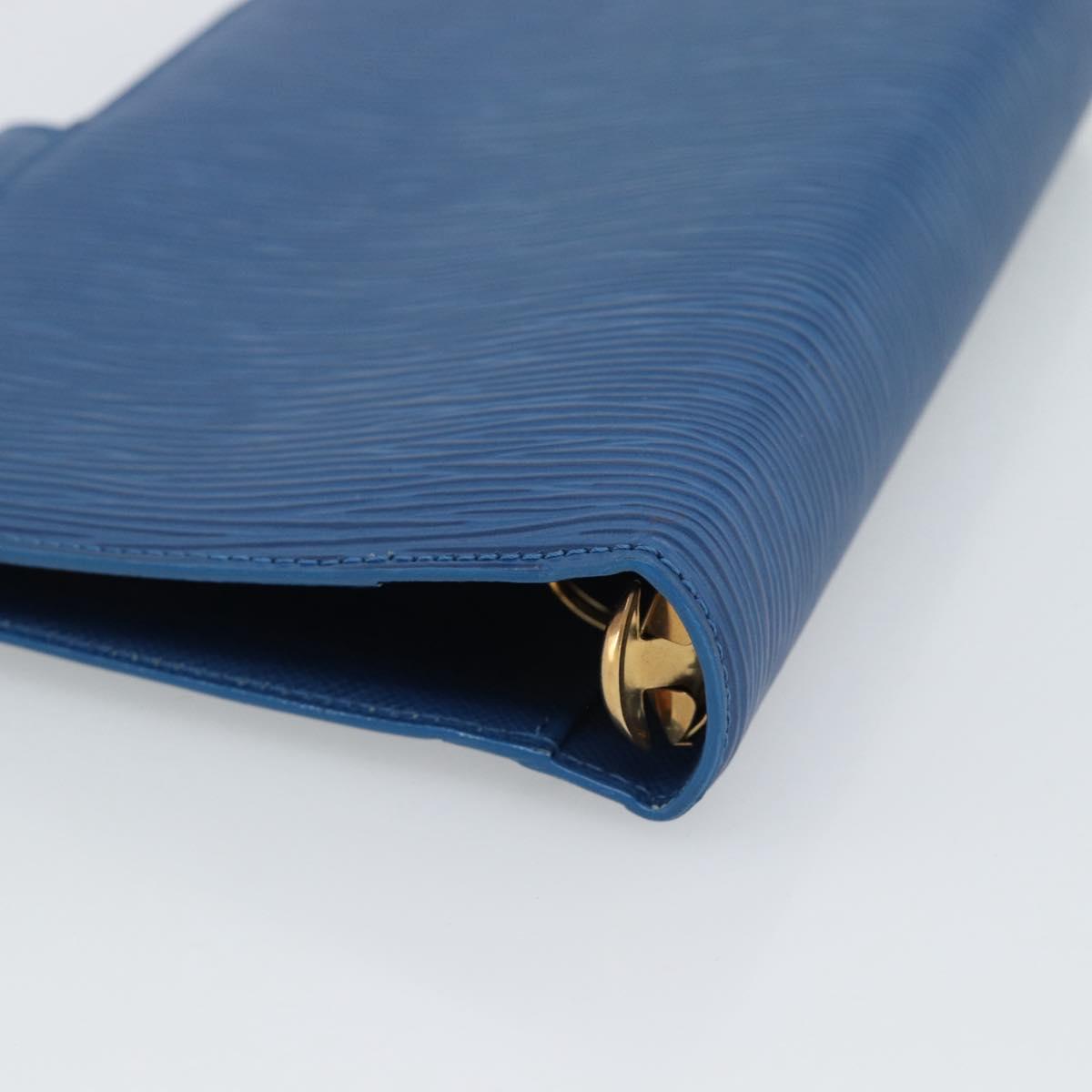 LOUIS VUITTON Epi Agenda MM Day Planner Cover Blue R20055 LV Auth 191561