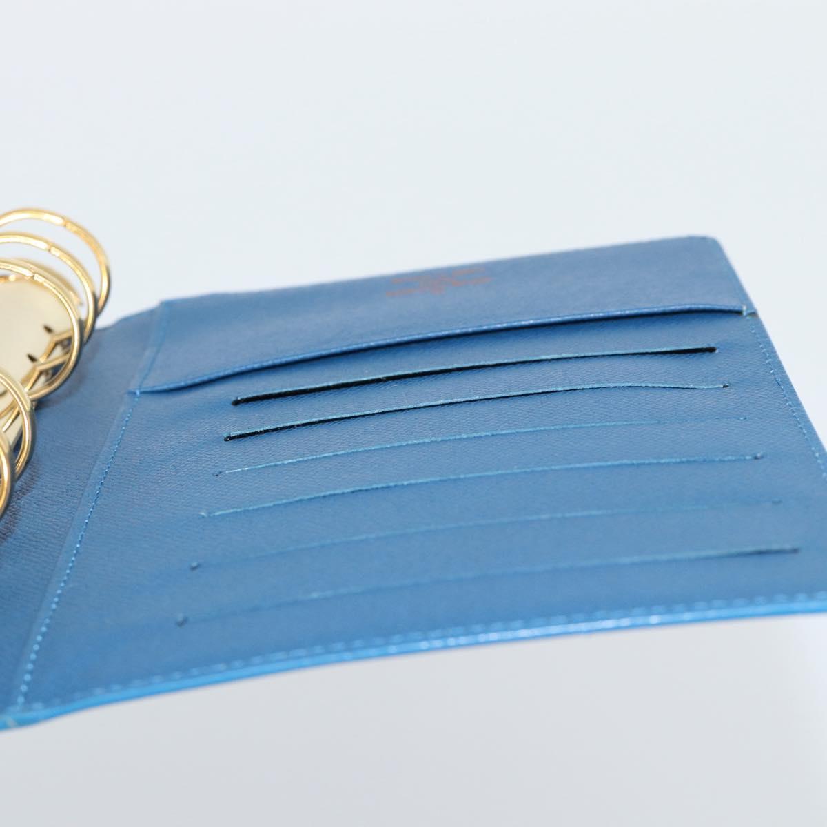 LOUIS VUITTON Epi Agenda MM Day Planner Cover Blue R20055 LV Auth 191561
