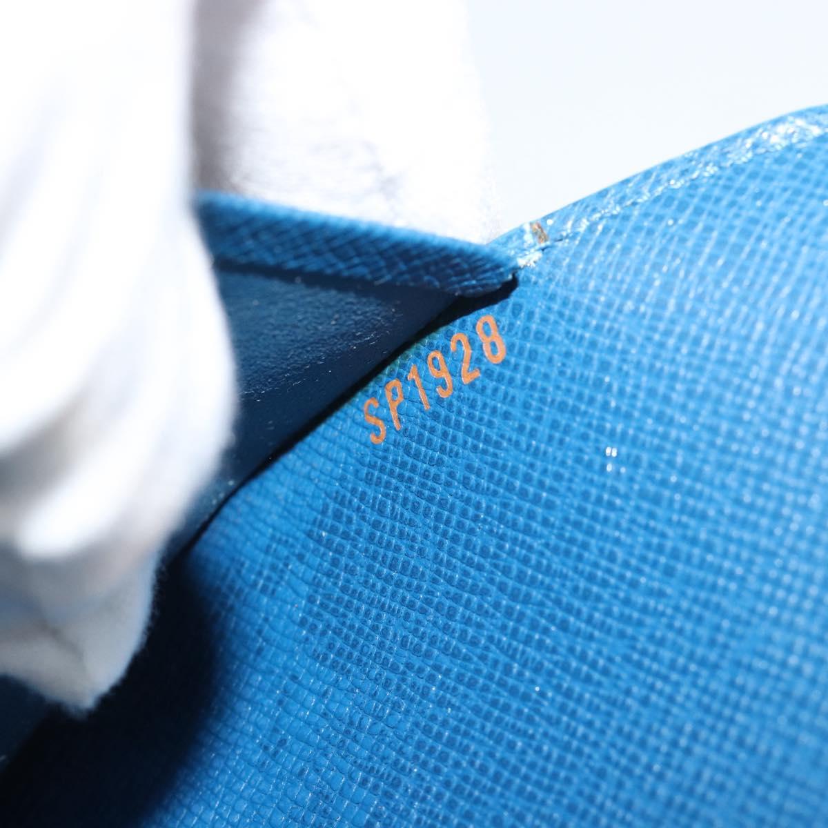 LOUIS VUITTON Epi Agenda MM Day Planner Cover Blue R20055 LV Auth 191561