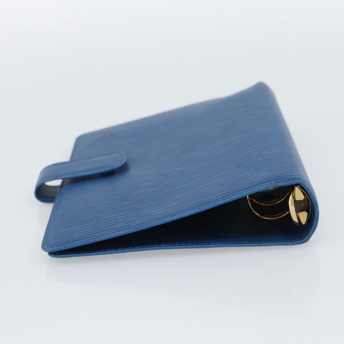 LOUIS VUITTON Epi Agenda MM Day Planner Cover Blue R20055 LV Auth 191561