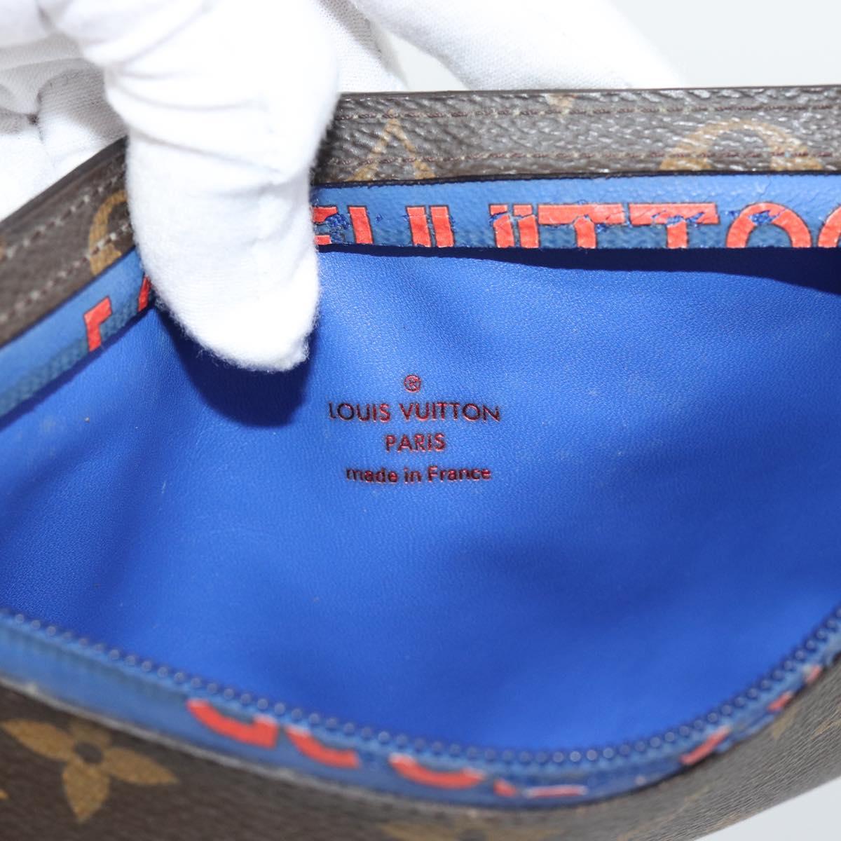 LOUIS VUITTON Monogram Ribbon Pouch M63045 LV Auth 191562