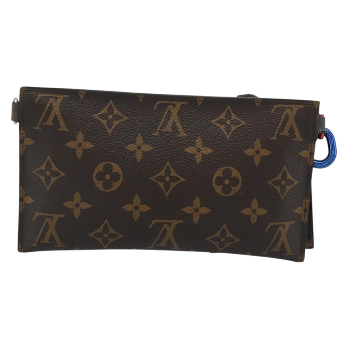 LOUIS VUITTON Monogram Ribbon Pouch M63045 LV Auth 191562
