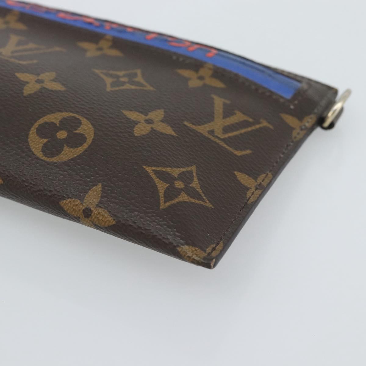 LOUIS VUITTON Monogram Ribbon Pouch M63045 LV Auth 191562