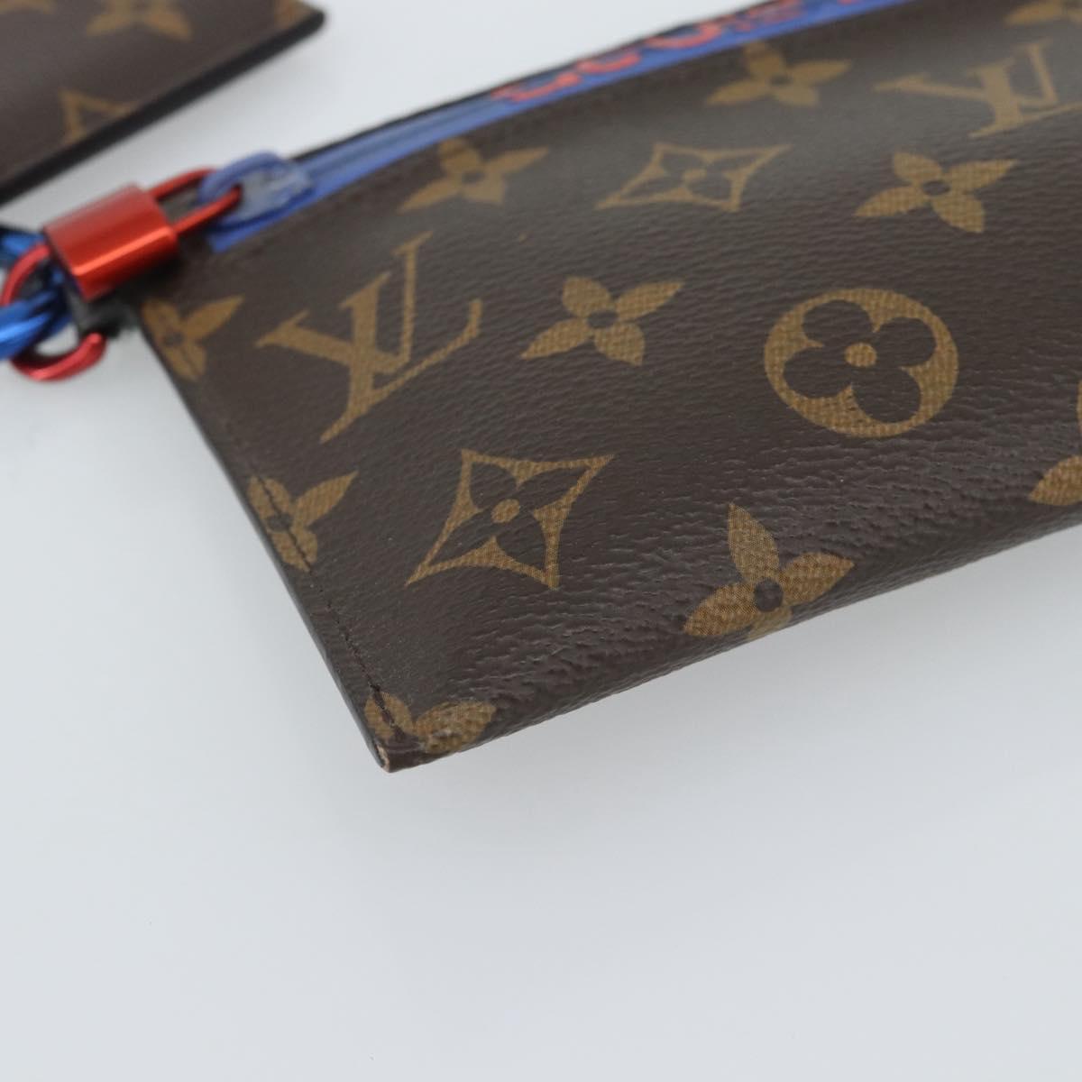 LOUIS VUITTON Monogram Ribbon Pouch M63045 LV Auth 191562