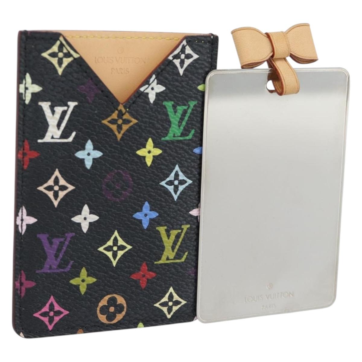 LOUIS VUITTON Monogram Multicolor Etui Miroir Mirror Black M92651 Auth 191563V