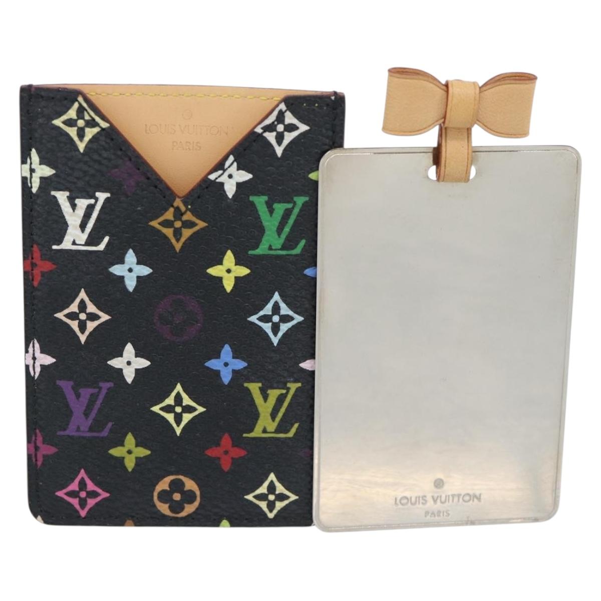 LOUIS VUITTON Monogram Multicolor Etui Miroir Mirror Black M92651 Auth 191563V