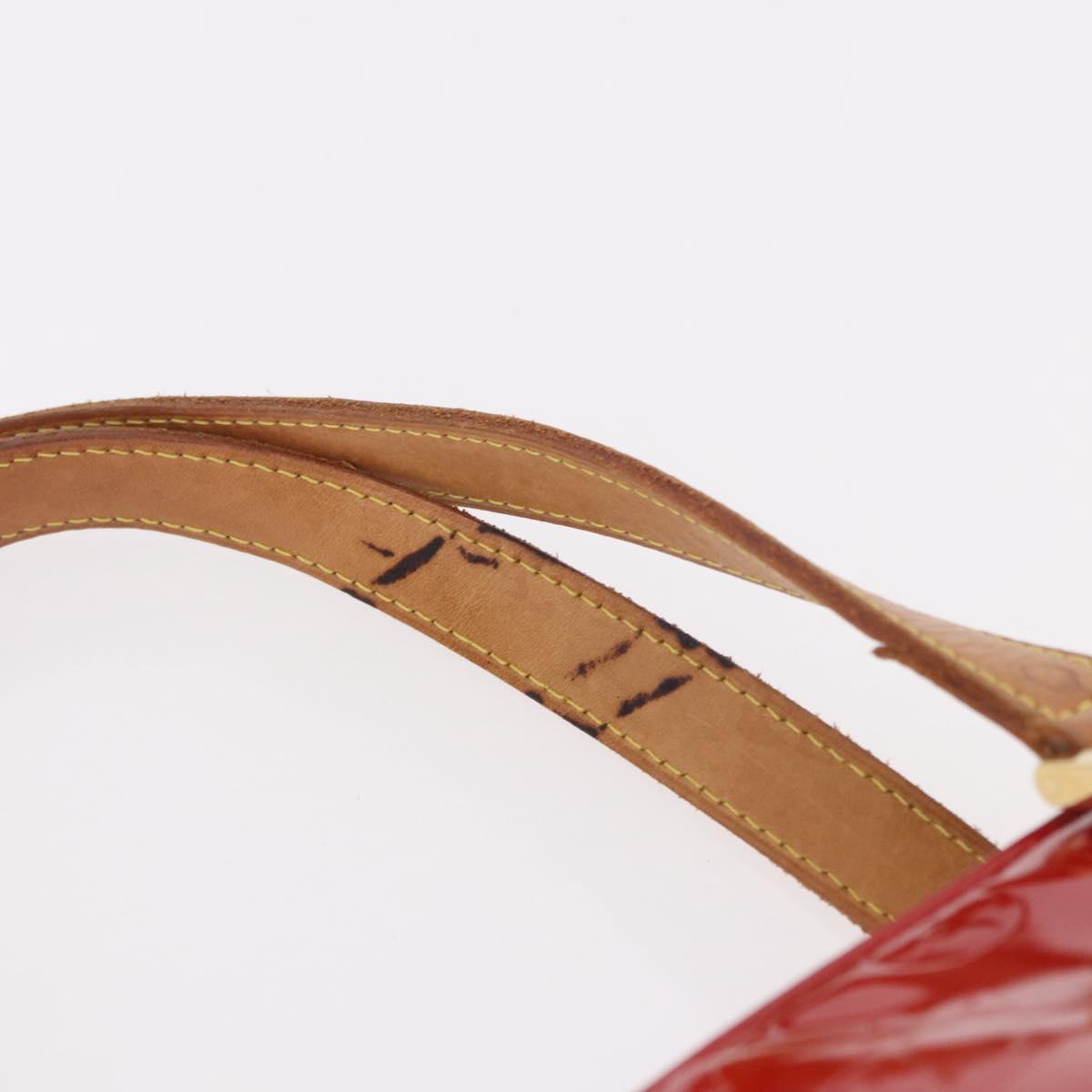 LOUIS VUITTON Monogram Vernis Houston Hand Bag Red M91092 LV Auth 191568