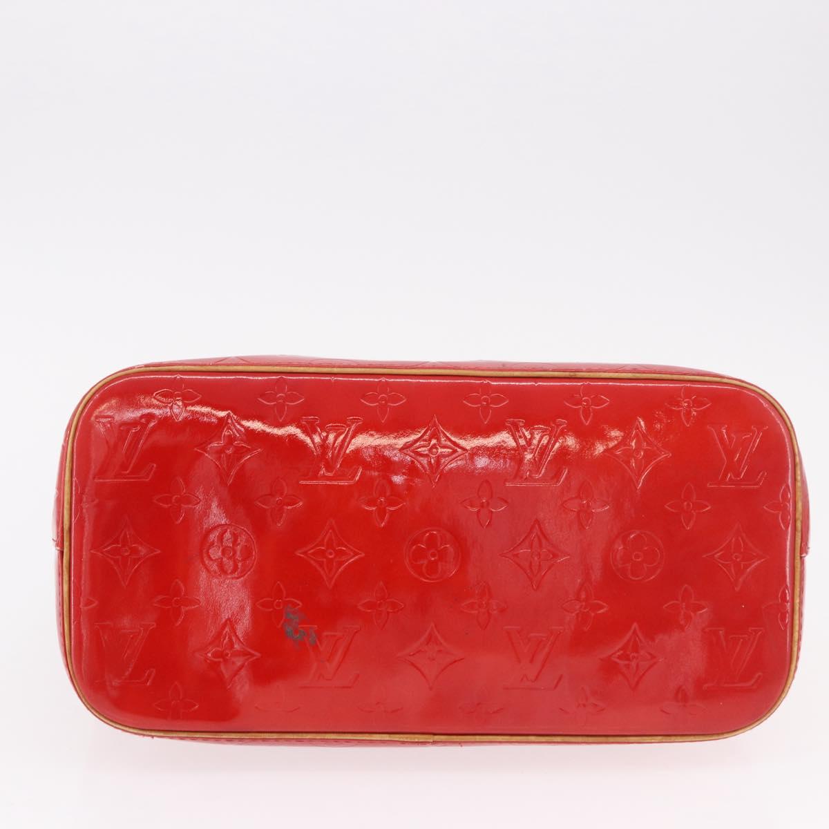 LOUIS VUITTON Monogram Vernis Houston Hand Bag Red M91092 LV Auth 191568