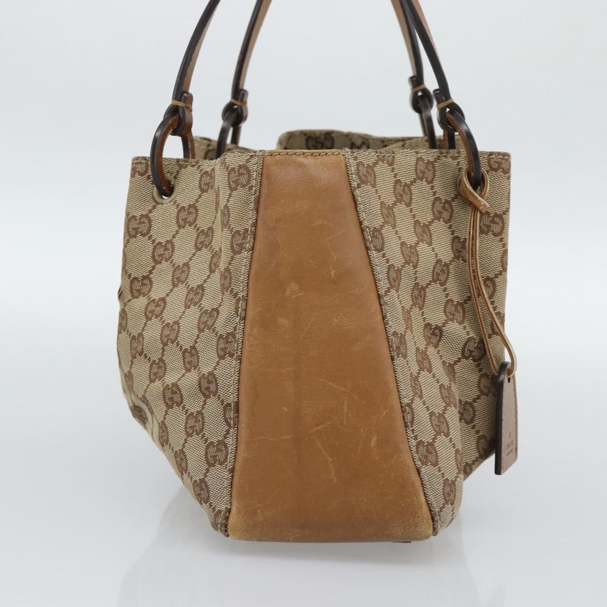 GUCCI GG Canvas Tote Bag Beige 94898 Auth 191570