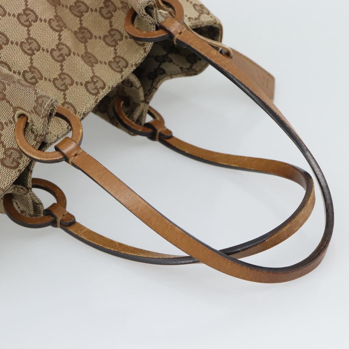 GUCCI GG Canvas Tote Bag Beige 94898 Auth 191570