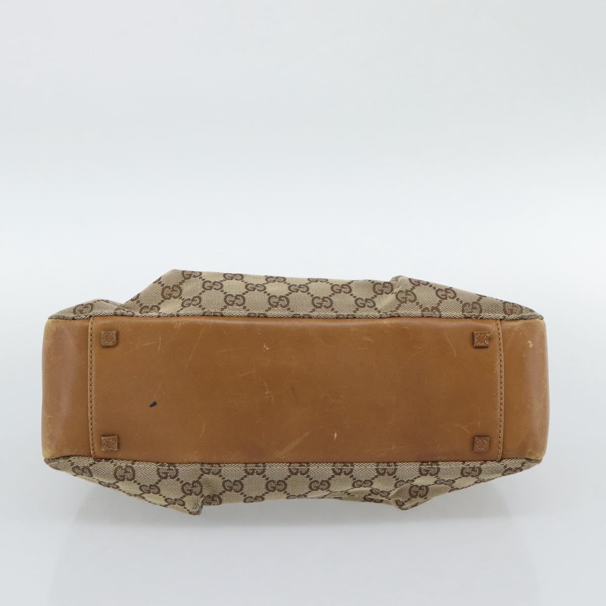 GUCCI GG Canvas Tote Bag Beige 94898 Auth 191570