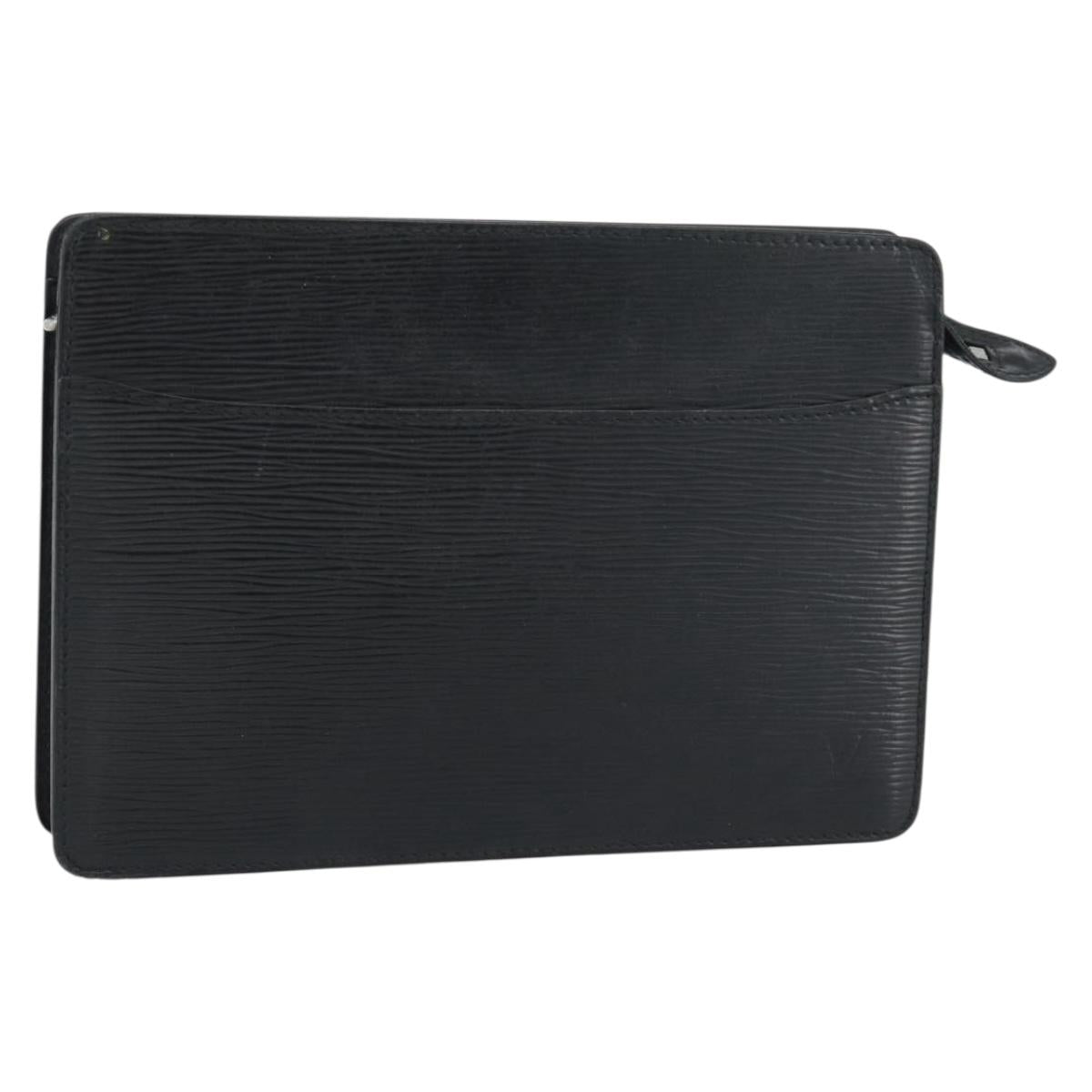 LOUIS VUITTON Epi Pochette Homme Clutch Bag Black M52522 LV Auth 191593