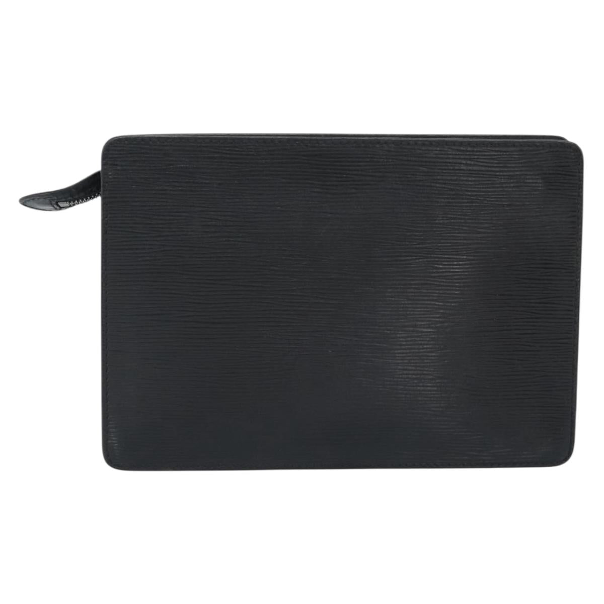 LOUIS VUITTON Epi Pochette Homme Clutch Bag Black M52522 LV Auth 191593