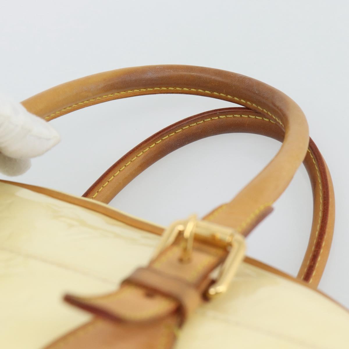 LOUIS VUITTON Monogram Vernis Summit Drive Hand Bag Perle M93514 LV Auth 191594A