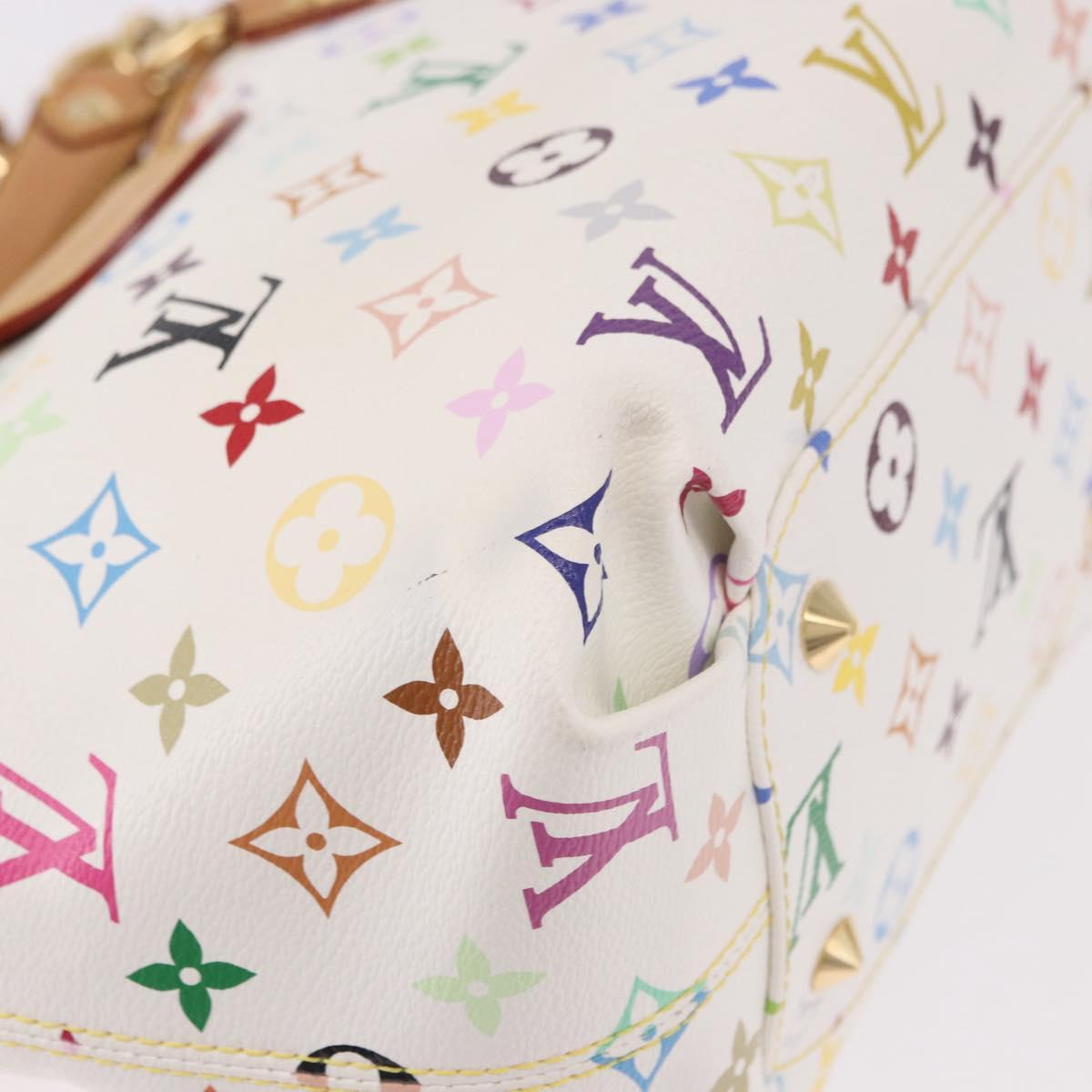 LOUIS VUITTON Monogram Multicolor Annie MM Tote Bag White M40307 LV Auth 191595V