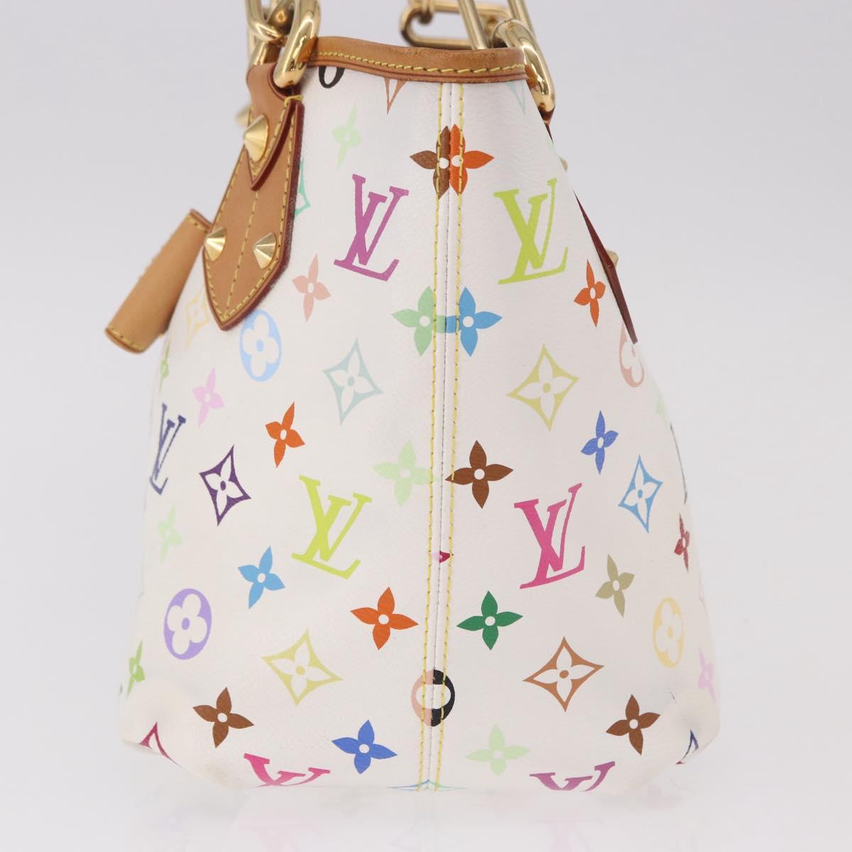 LOUIS VUITTON Monogram Multicolor Annie MM Tote Bag White M40307 LV Auth 191595V