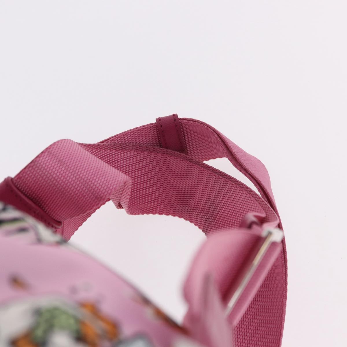 PRADA Backpack Nylon Pink Silver Auth 191598A