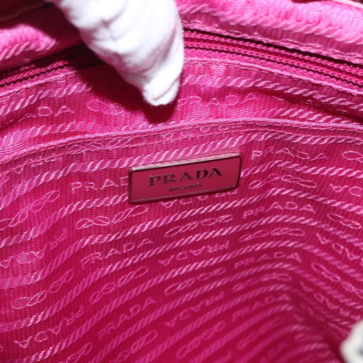 PRADA Backpack Nylon Pink Silver Auth 191598A