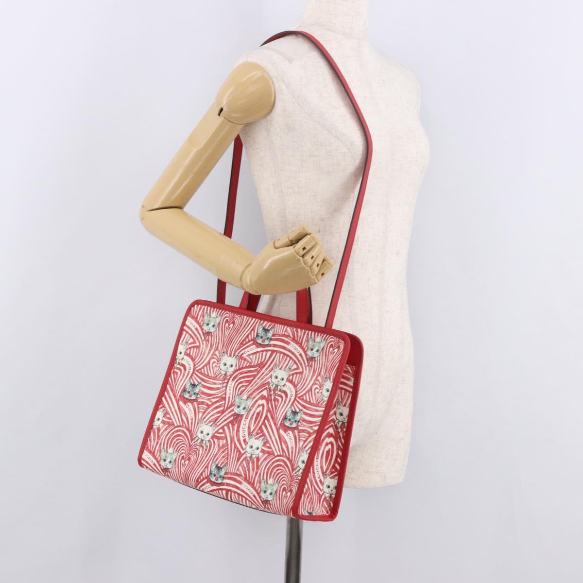 GUCCI Yuko Higuchi Hand Bag PVC 2way Red 630542 Auth 191602SM